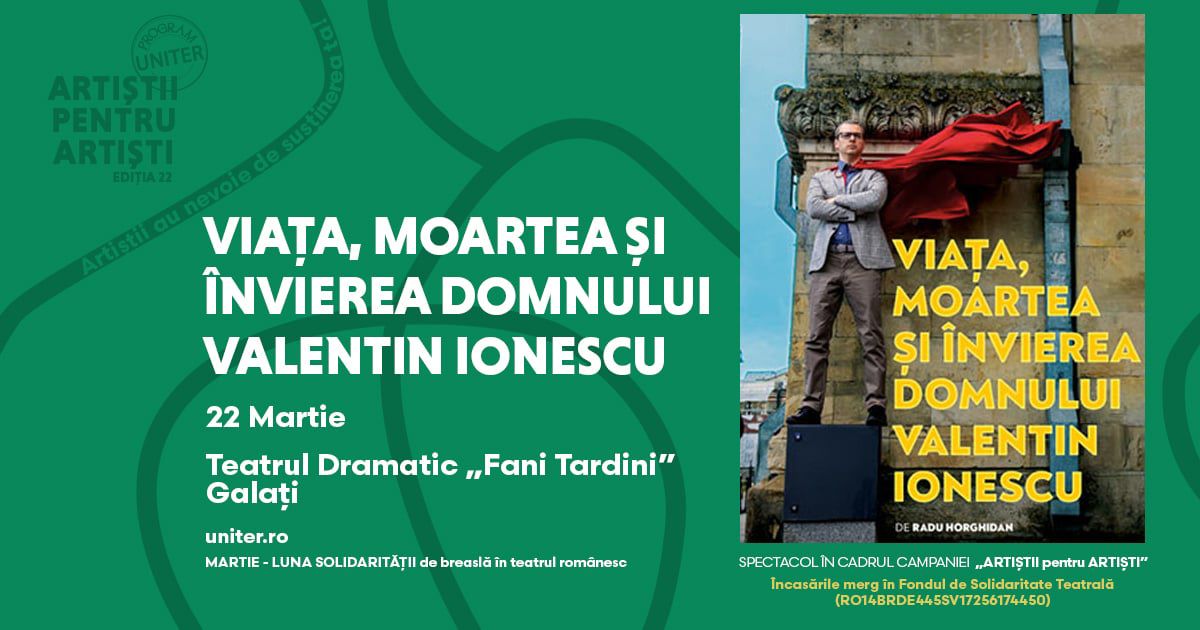 Final de săptămână la Teatrul Dramatic „Fani Tardini” Galaţi: patru spectacole pe scenă