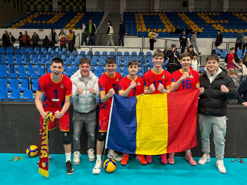 Volei: Juniorii de la CSM Arcada CSŞ Galaţi, Matei Josan, Mario Panait, Hugo Burcă, Matei Sava şi Matei Iordache au contribuit esenţial la calificarea României la Europeanul U 18