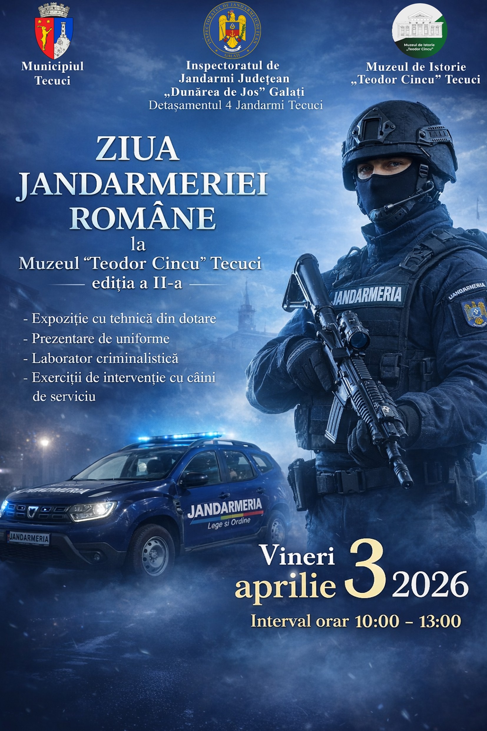 Ziua Jandarmeriei Române, sărbătorită la muzeu, la Tecuci