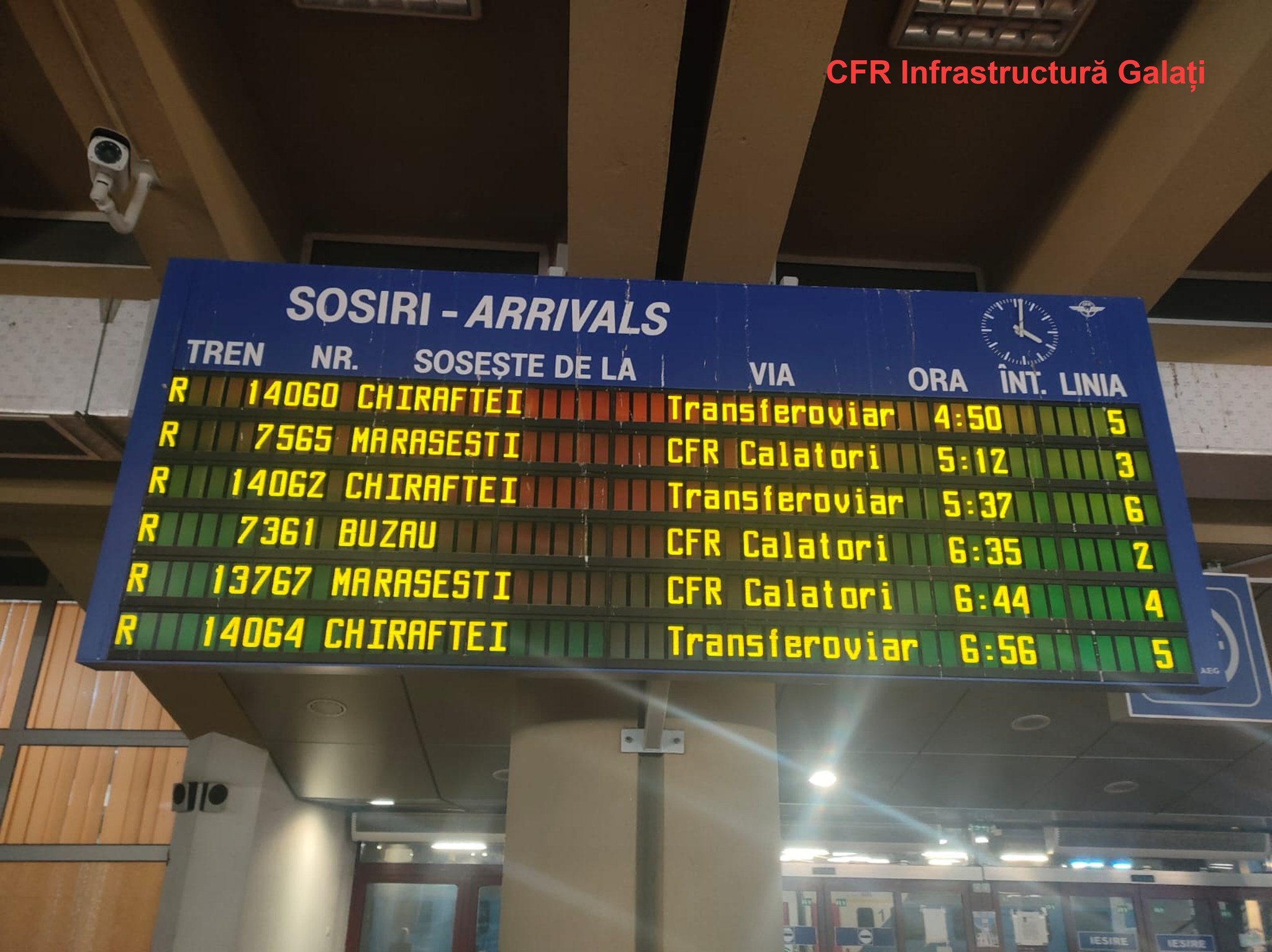 CFR Galaţi: Ce modificări aduce trecerea la ora de vară în circulaţia trenurilor