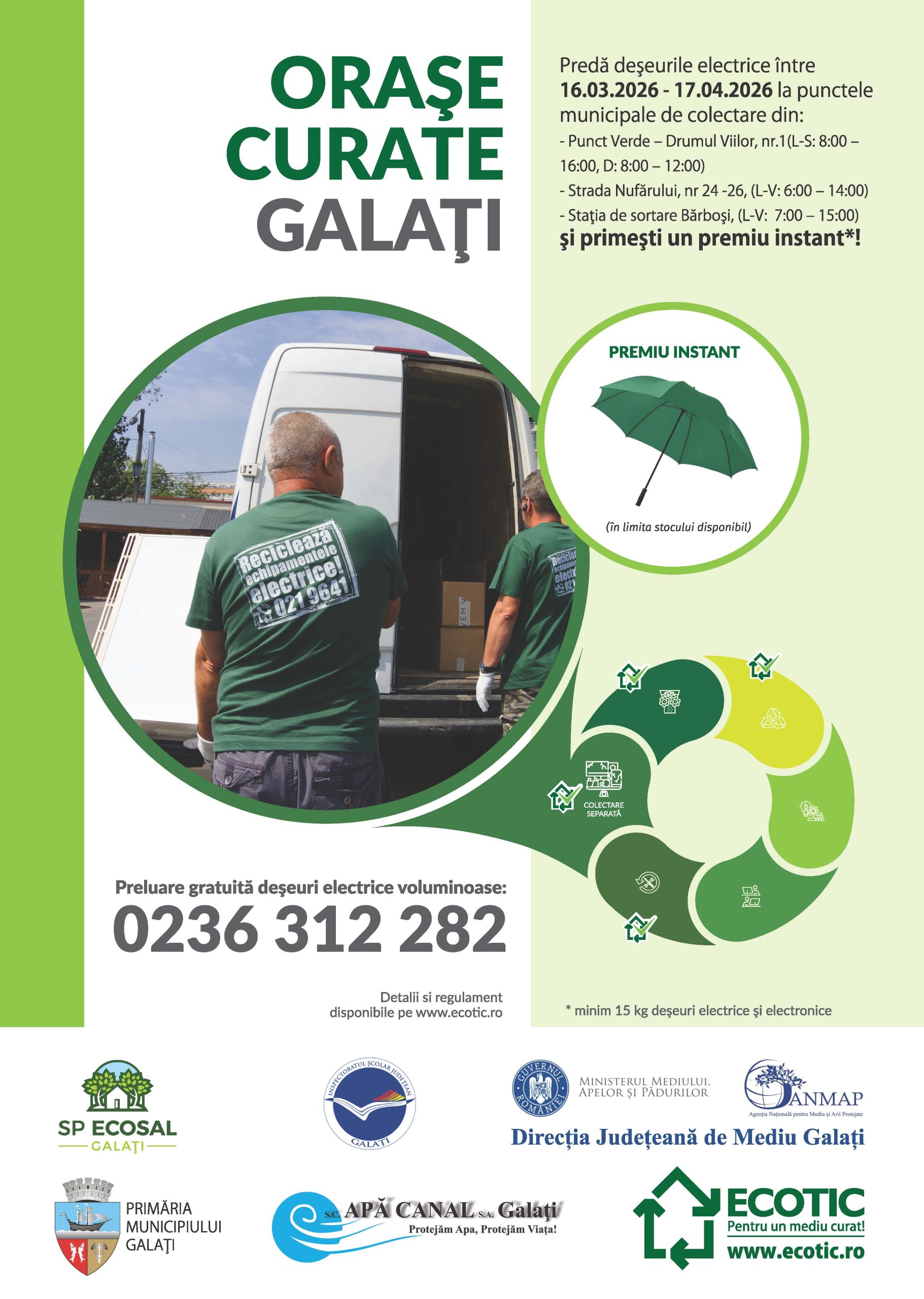 SP Ecosal îndeamnă gălăţenii să predea corect spre reciclare deşeurile electrice