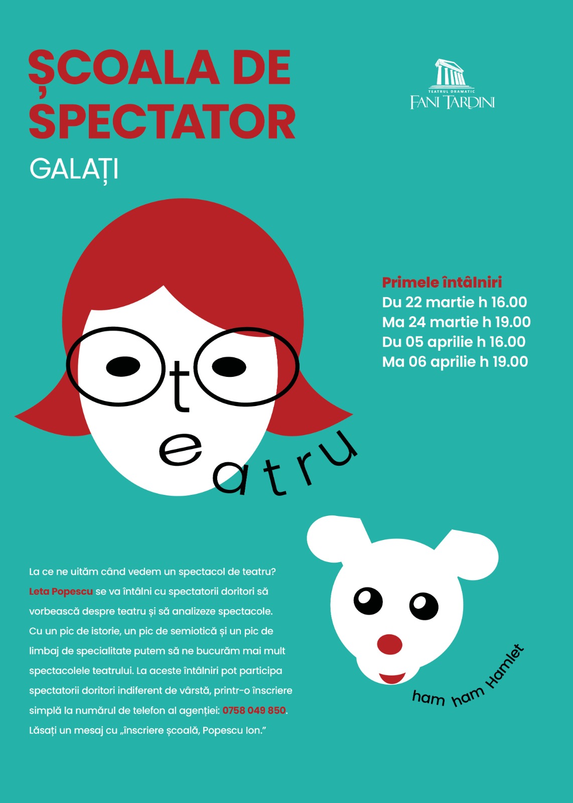 Teatrul Dramatic „Fani Tardini” Galaţi oferă „cadouri” comunităţii în stagiunea aniversară