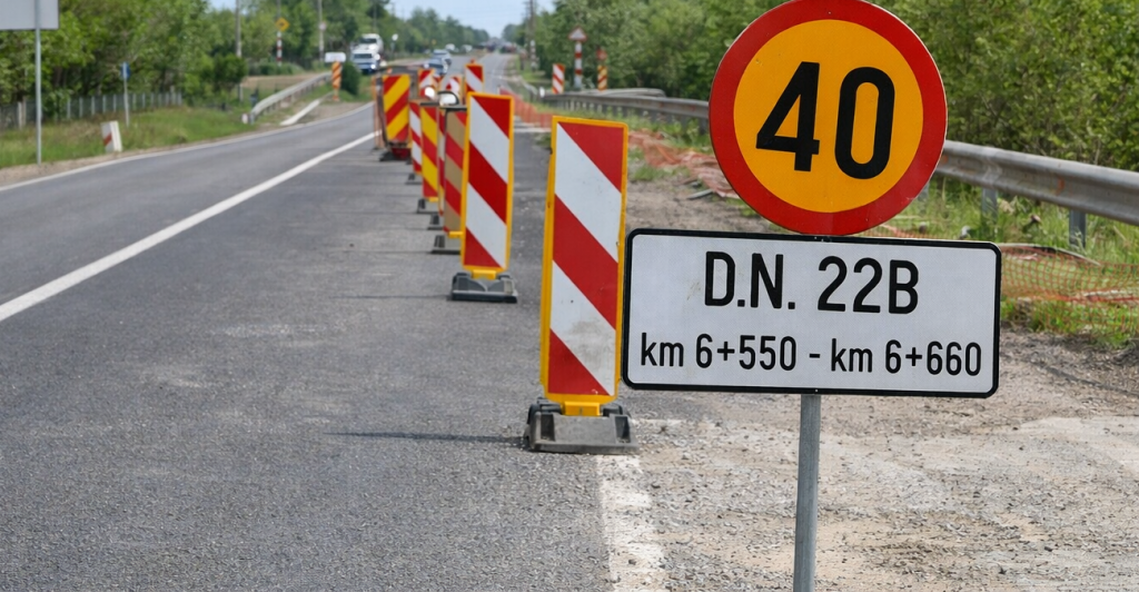 Restricţii de viteză pe şoseaua dig Galaţi – Brăila