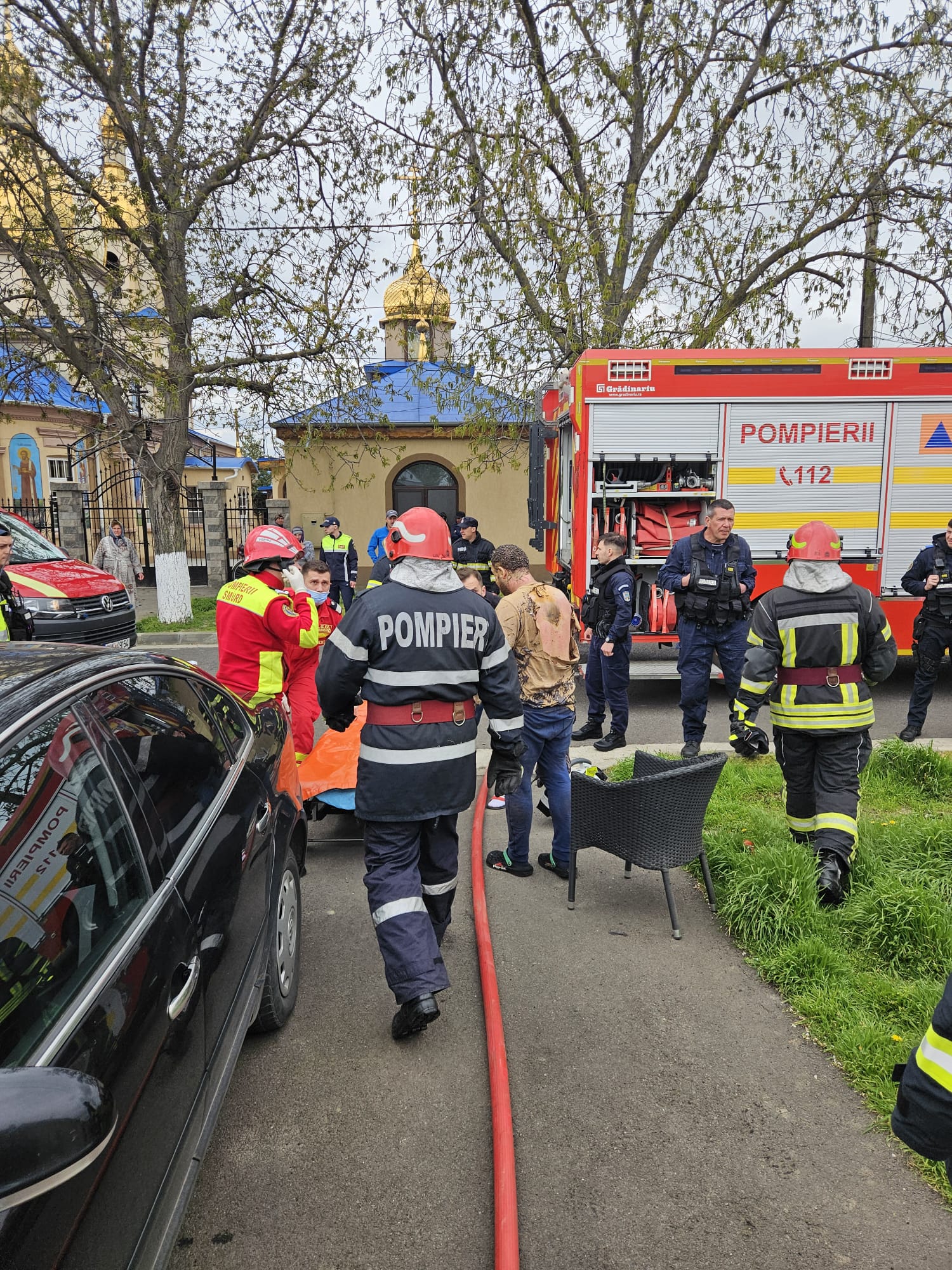 Explozie urmată de incendiu în Brăila: Un bărbat a suferit arsuri pe 80% din corp