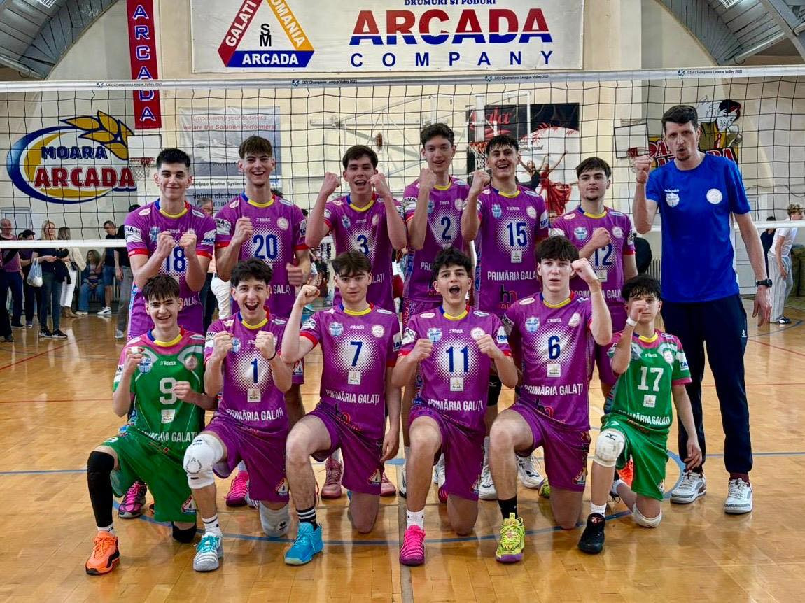 Volei: Cadeţii de la CSM Arcada Galaţi s-au calificat fără emoţii la turneul final