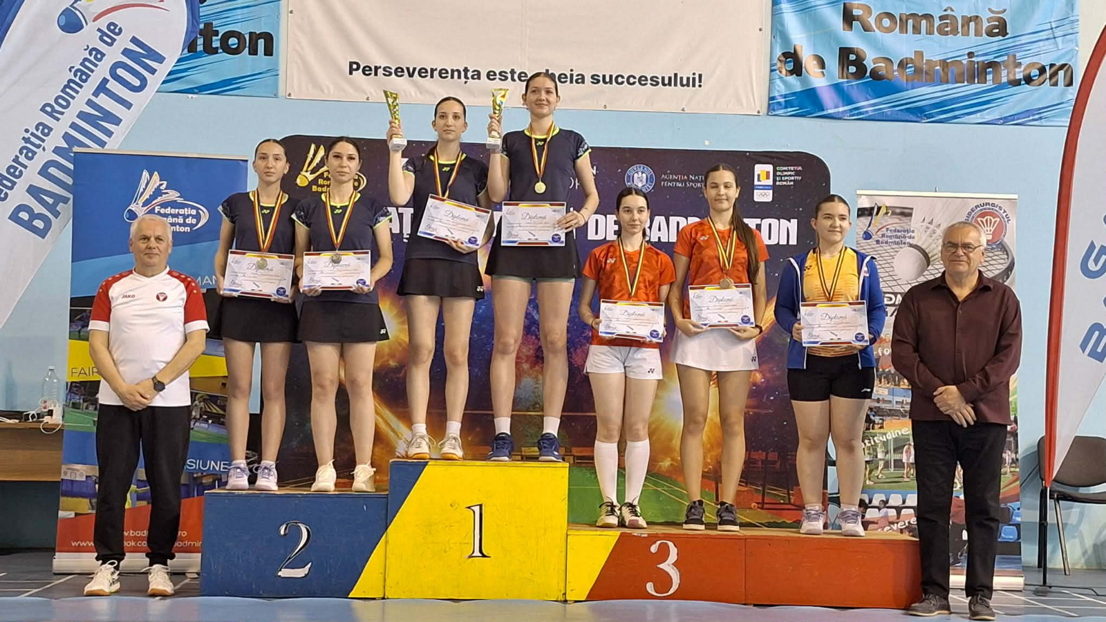 Badminton: Daria Irina Gherasim a cucerit două Cupe ale României. Medalii gălăţene pentru CSU şi Agero