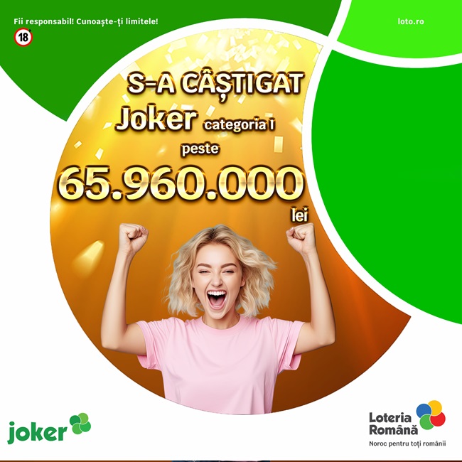 Loto: S-a câştigat cel mai mare premiu din istoria jocului Joker: peste 12,93 milioane de euro