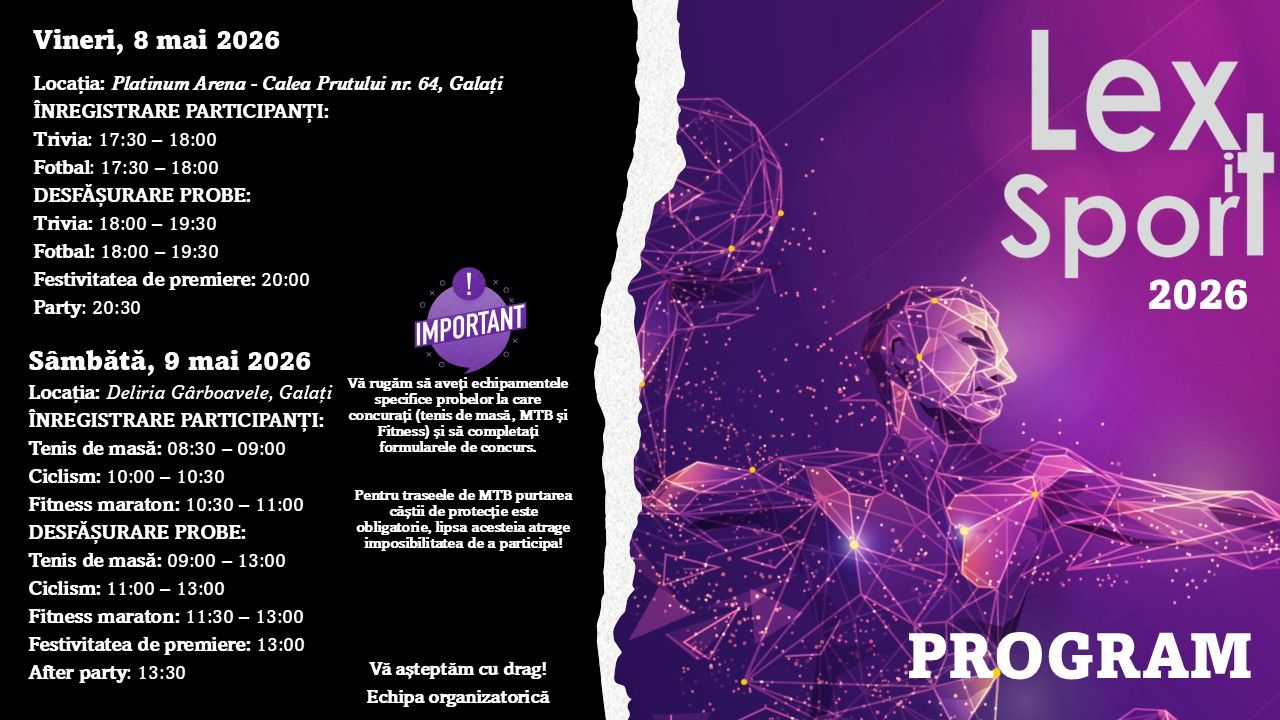 Lex it Sport 2026: Sport şi distracţie pentru studenţii de la Drept din Galaţi