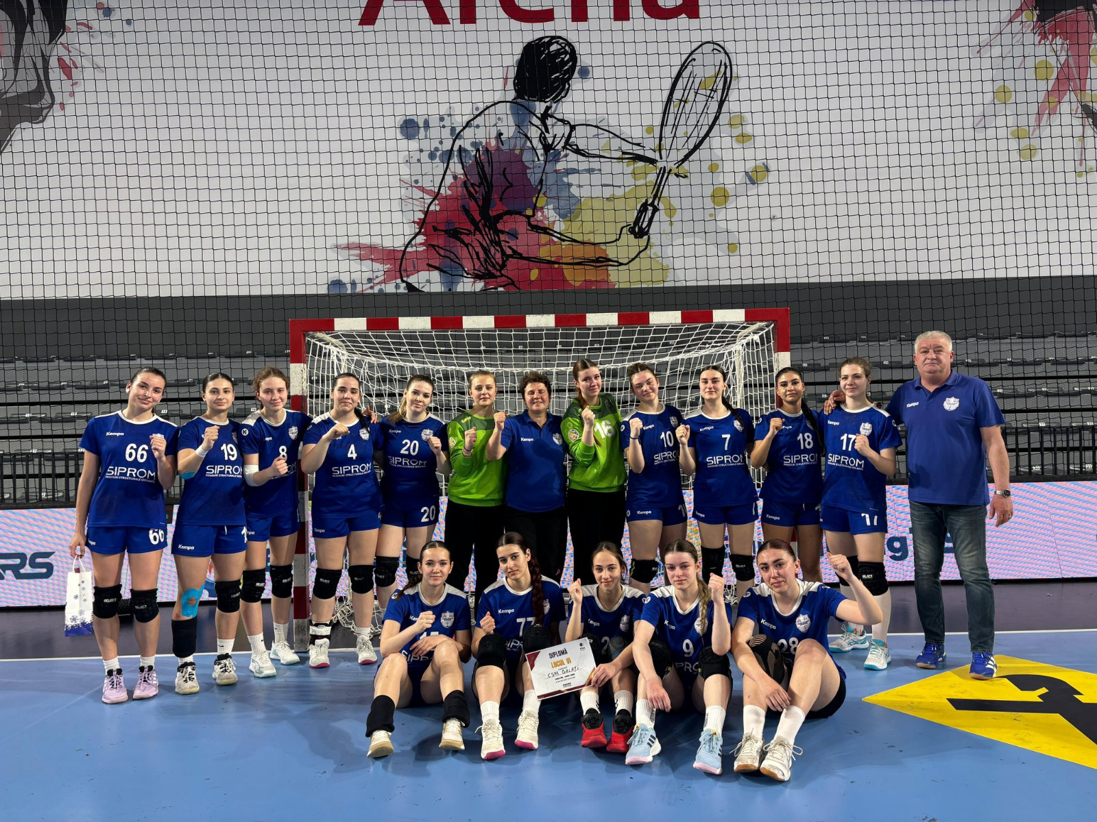 Handbal: Junioarele 1 de la CSM Galaţi au terminat sezonul pe locul 6