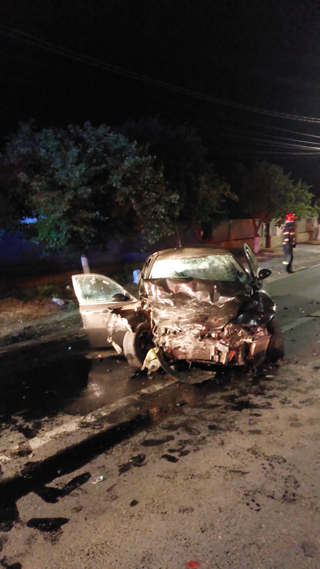 VIDEO: Accident la intrarea în localitatea Mineri dinspre municipiul Tulcea