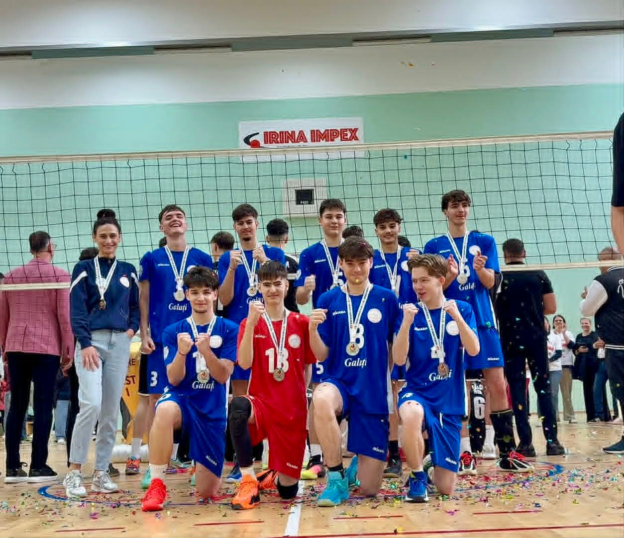 Volei: Juniorii Under 19 de la CSM Arcada CSŞ Galaţi au cucerit medaliile de argint şi la Cupa României