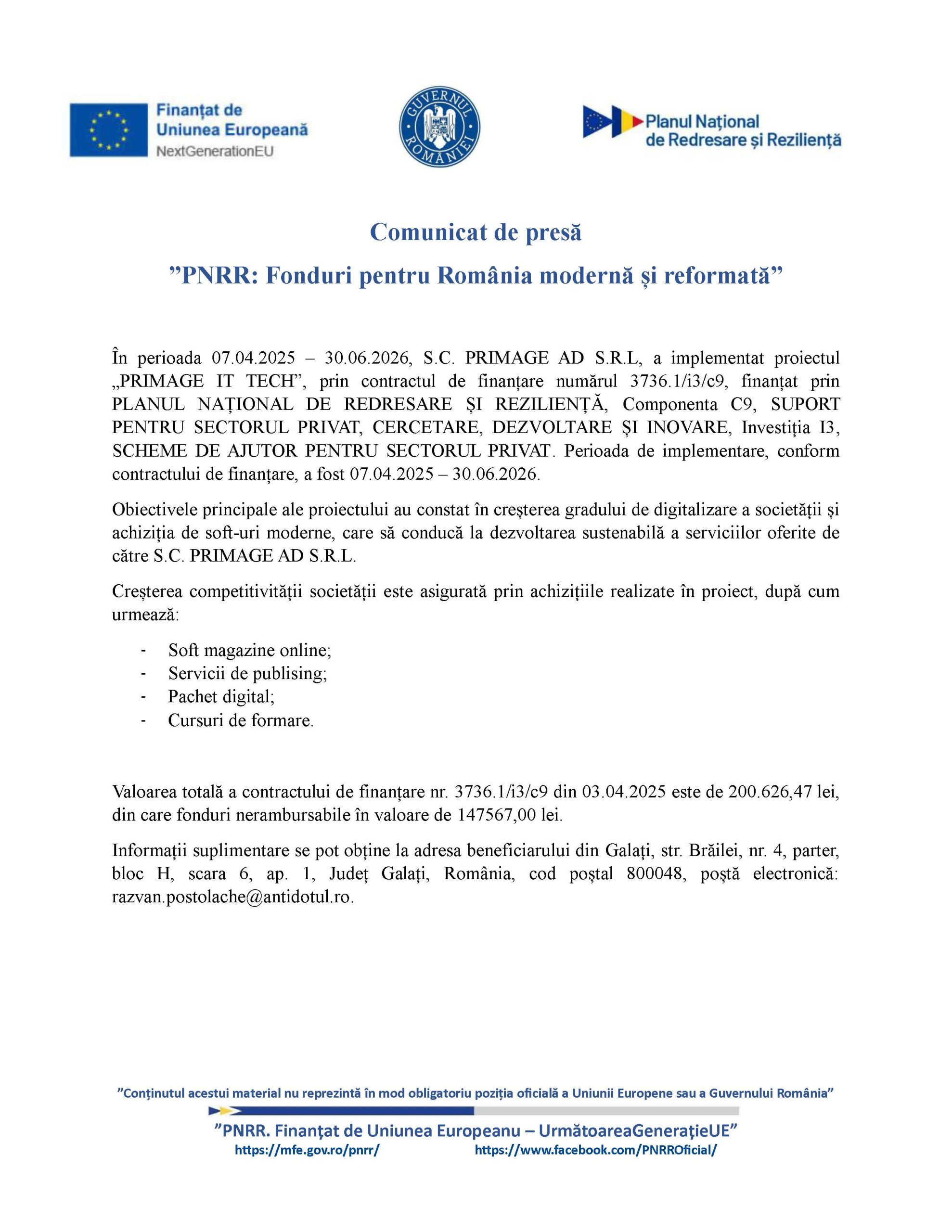 Comunicat de presă 25.06.2026