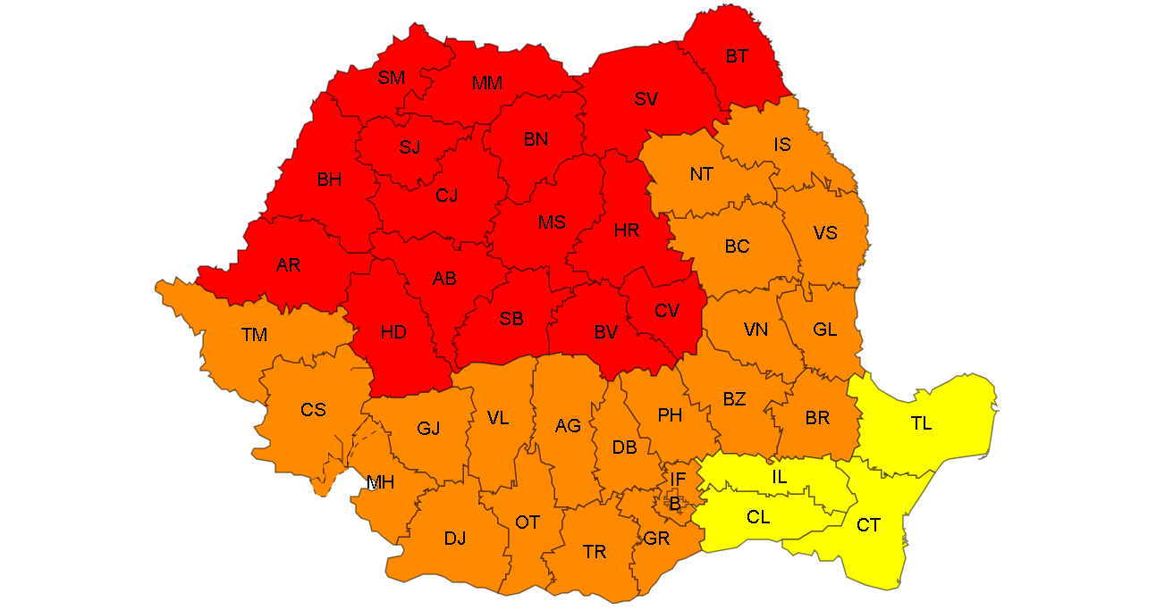 Judeţul Galaţi intră sub COD PORTOCALIU de caniculă