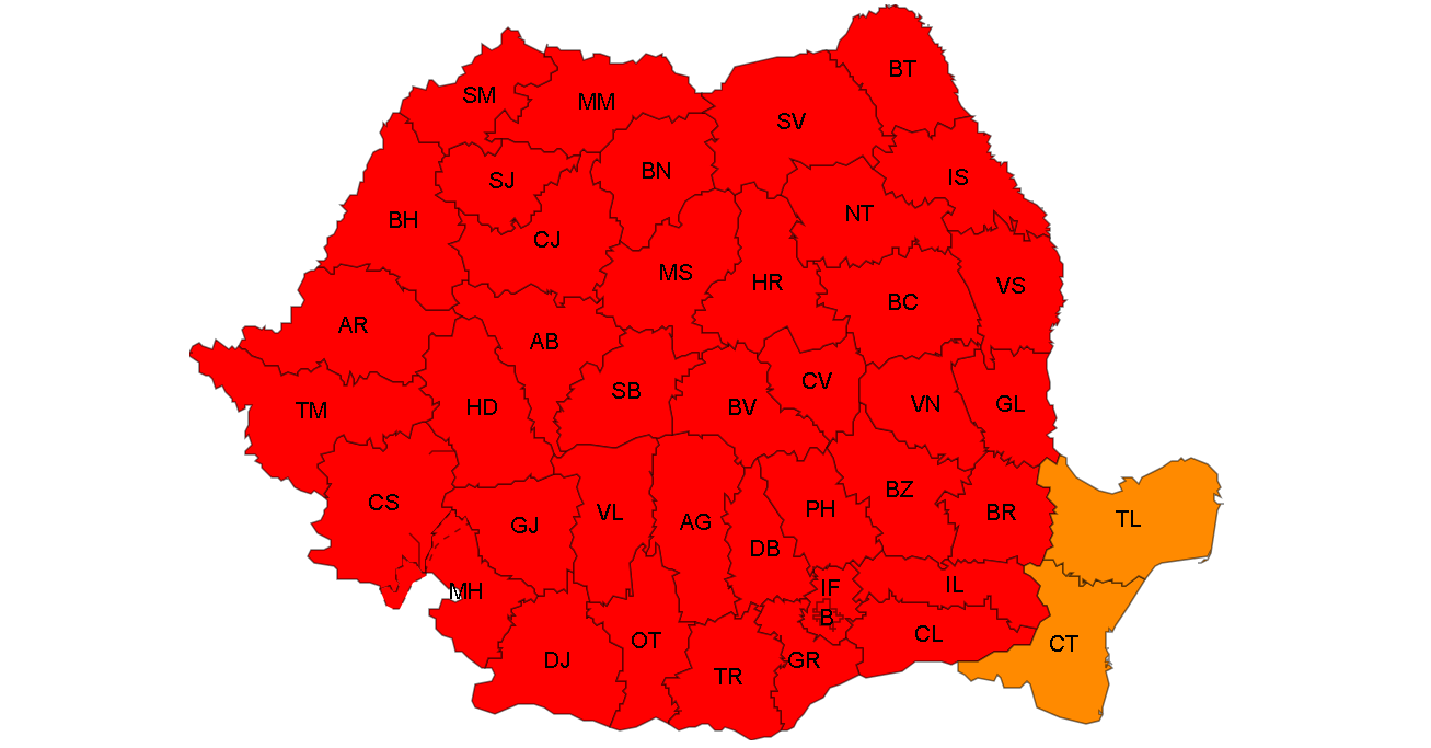 Astăzi, COD ROŞU de temperaturi extreme la Galaţi, până la 41 de grade