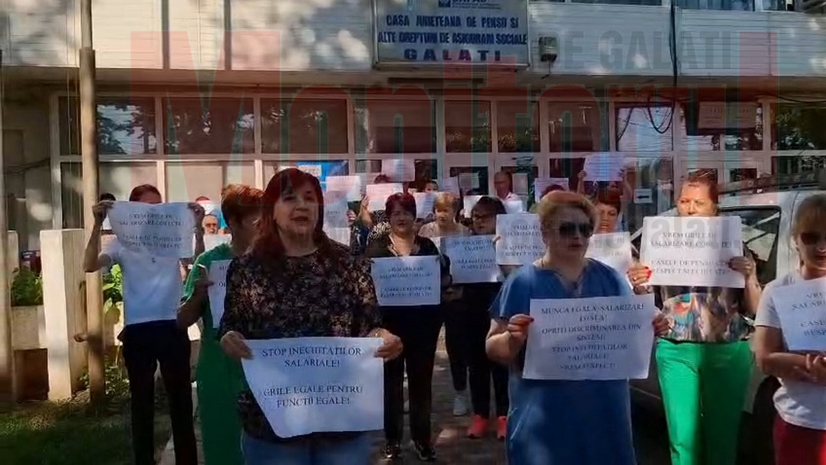 VIDEO | Un nou protest la Casa de Pensii Galaţi: «Vrem respect!»