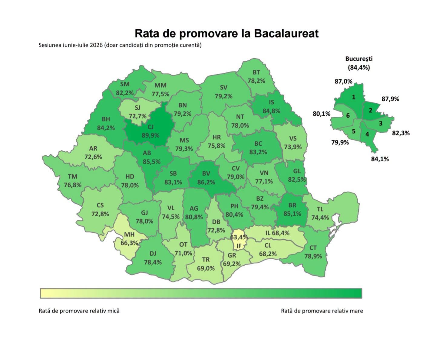 Rezultate Bac 2026: Judeţul Galaţi, pe locul 10 la nivel naţional