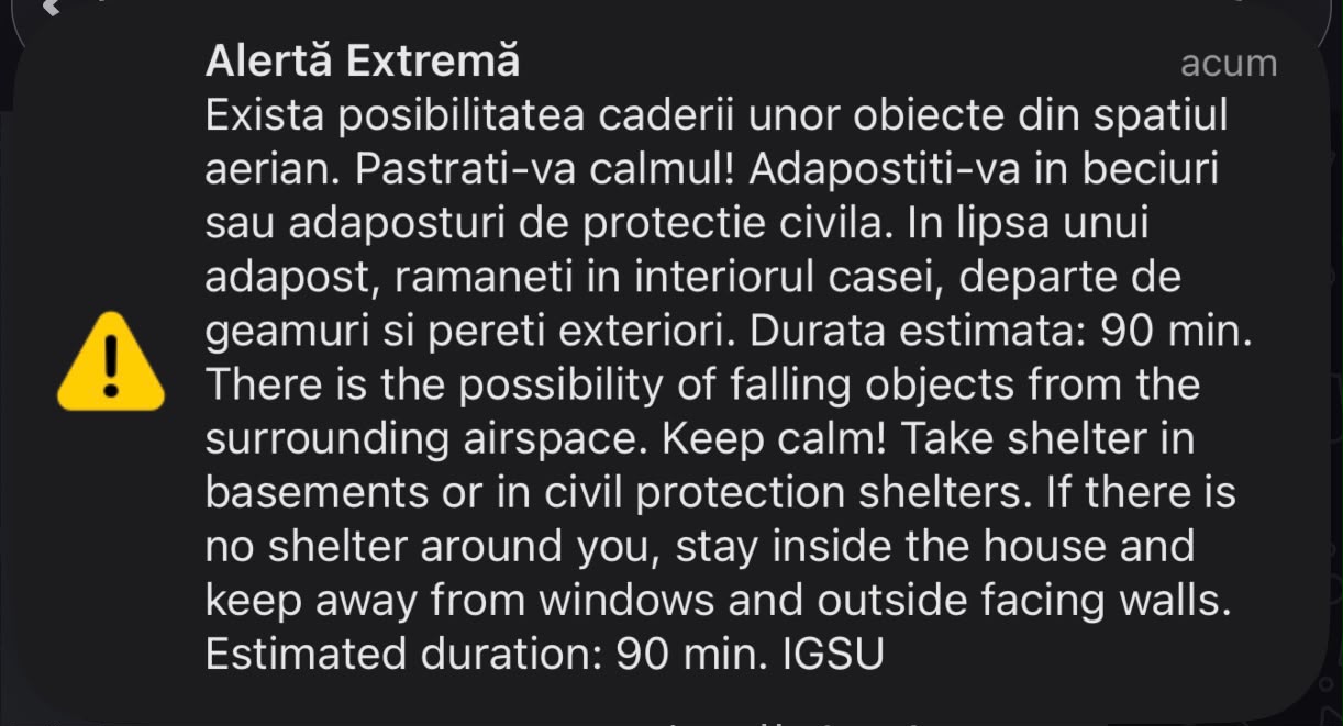 Alertă aeriană în Tulcea: Avioane F-16 ridicate de la sol și mesaj RO-Alert pentru populație