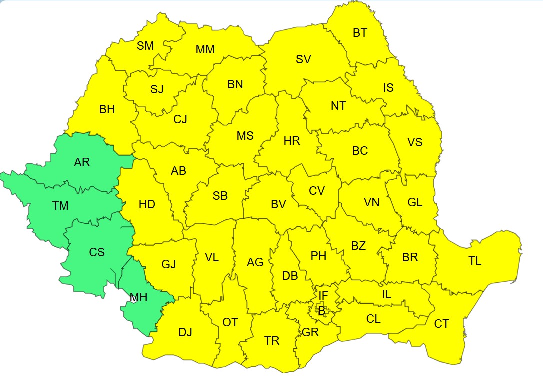 Se întorc vijeliile! COD GALBEN de instabilitate atmosferică