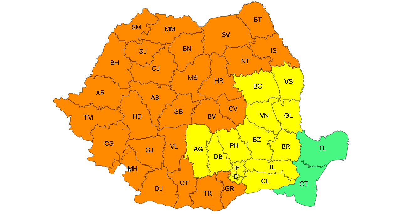 ANM a prelungit Codul galben de caniculă în Galați. Valul de căldură persistă până sâmbătă