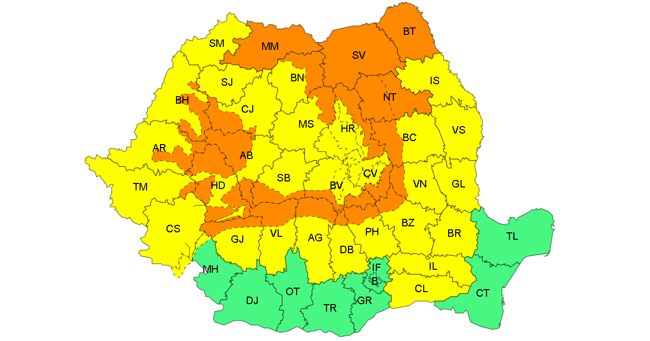 Cod galben în Galați: Caniculă de 37 de grade, urmată de vijelii și furtuni puternice