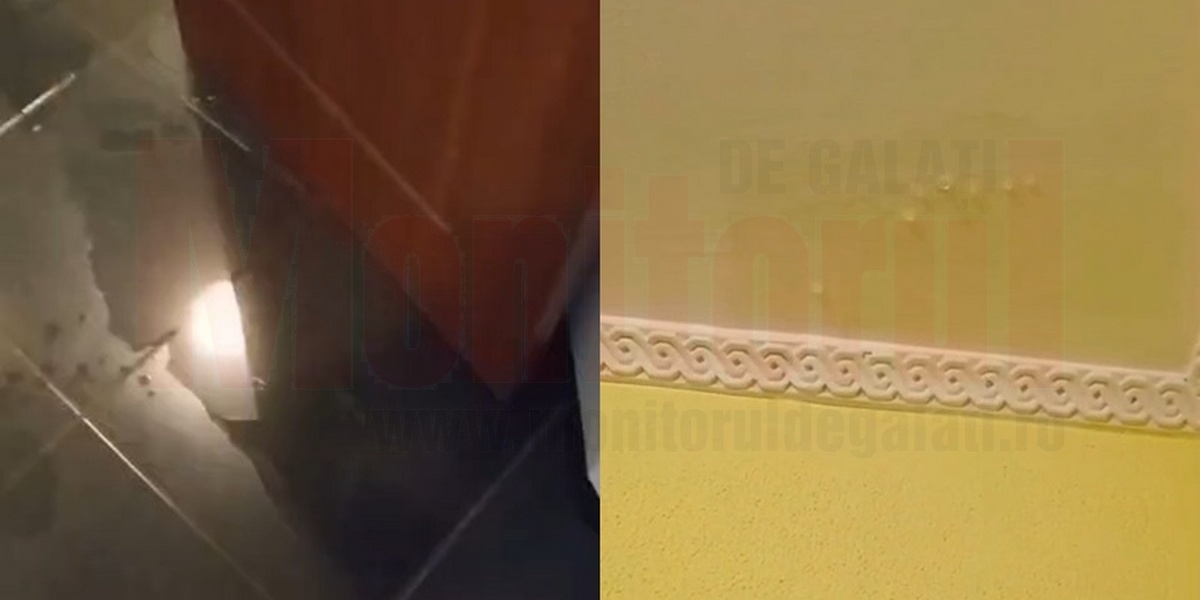 Galaţi: Dezastru după ploaie într-un bloc reabilitat pe fonduri europene