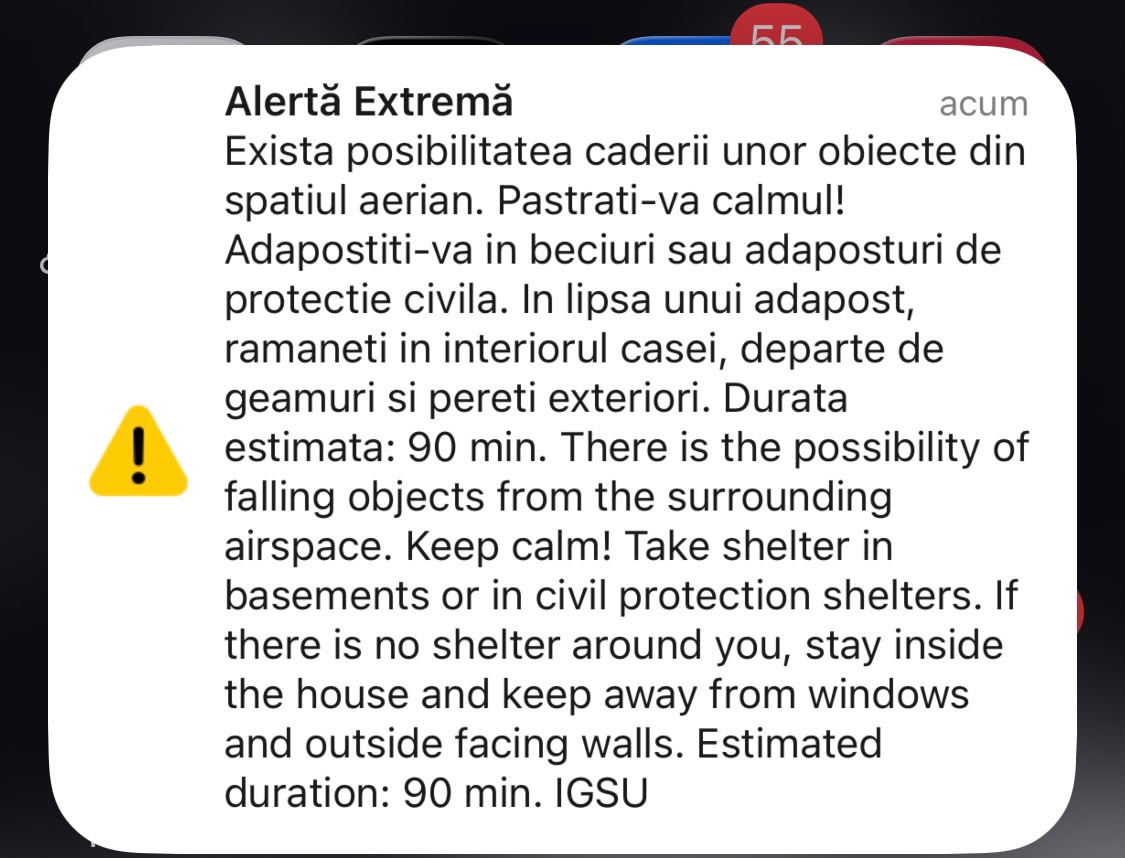 Alertă aeriană în Tulcea: Mesaj RO-Alert după ce radarele MApN au detectat ținte în apropiere de Insula Șerpilor