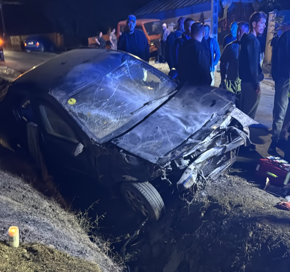 Accident mortal la Cudalbi: Un bărbat de 39 de ani a murit după ce s-a răsturnat cu mașina în șanț