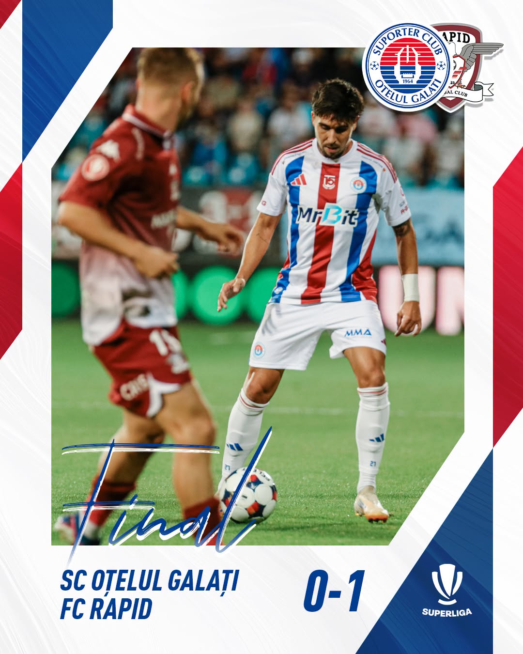 Oţelul Galaţi a fost învinsă de Rapid la ultima fază