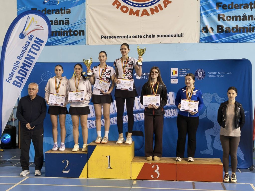 Galațiul, capitala badmintonului: Sportivii gălățeni de la CSU, Siderurgistul și Agero au urcat pe podium. Daria Irina Gherasim, din nou campioană națională