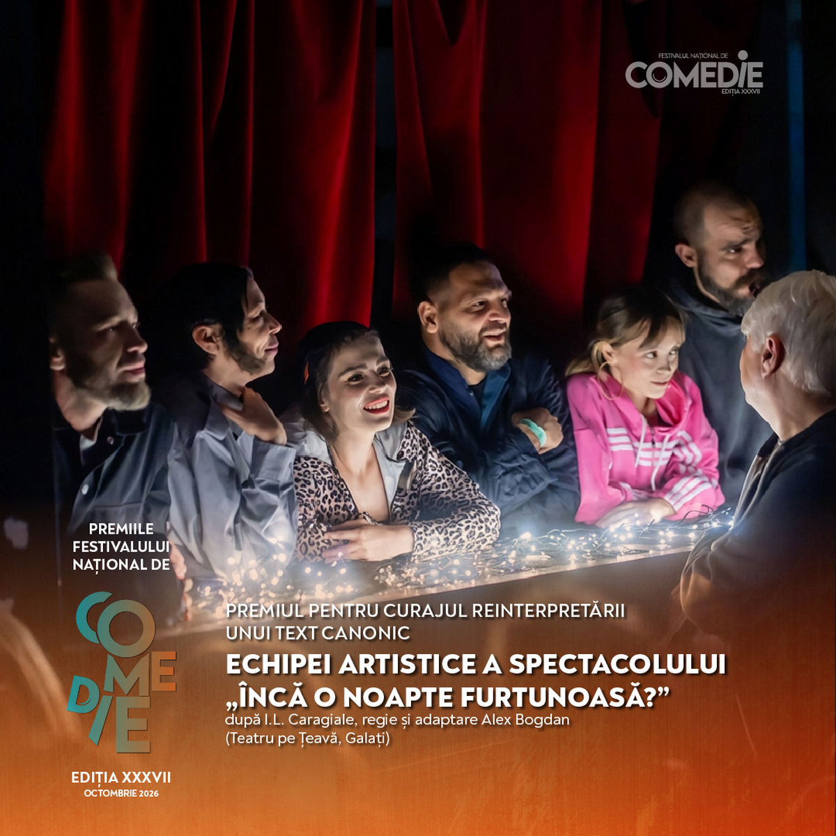 Cine sunt câștigătorii Festivalului Național de Comedie Galați 2026. Teatrul din Sfântu Gheorghe și producțiile locale, marii premiați ai ediției aniversare